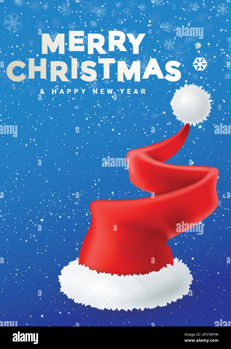 Allegro poster natalizio, biglietti d'auguri, banner, file pronto per la stampa cmyk 300 dpi, design piatto - vettoriale Illustrazione Vettoriale