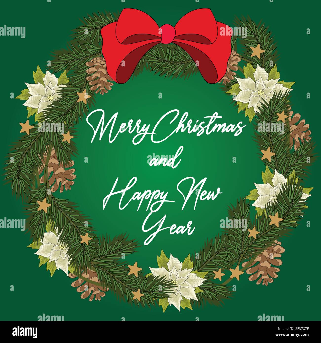 Allegro poster natalizio, biglietti d'auguri, banner, file pronto per la stampa cmyk 300 dpi, design piatto - vettoriale Illustrazione Vettoriale