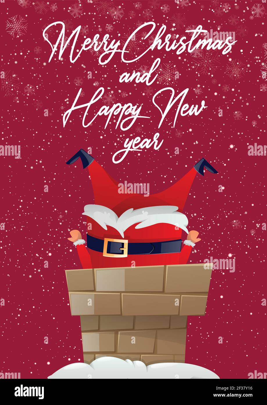 Allegro poster natalizio, biglietti d'auguri, banner, file pronto per la stampa cmyk 300 dpi, design piatto - vettoriale Illustrazione Vettoriale