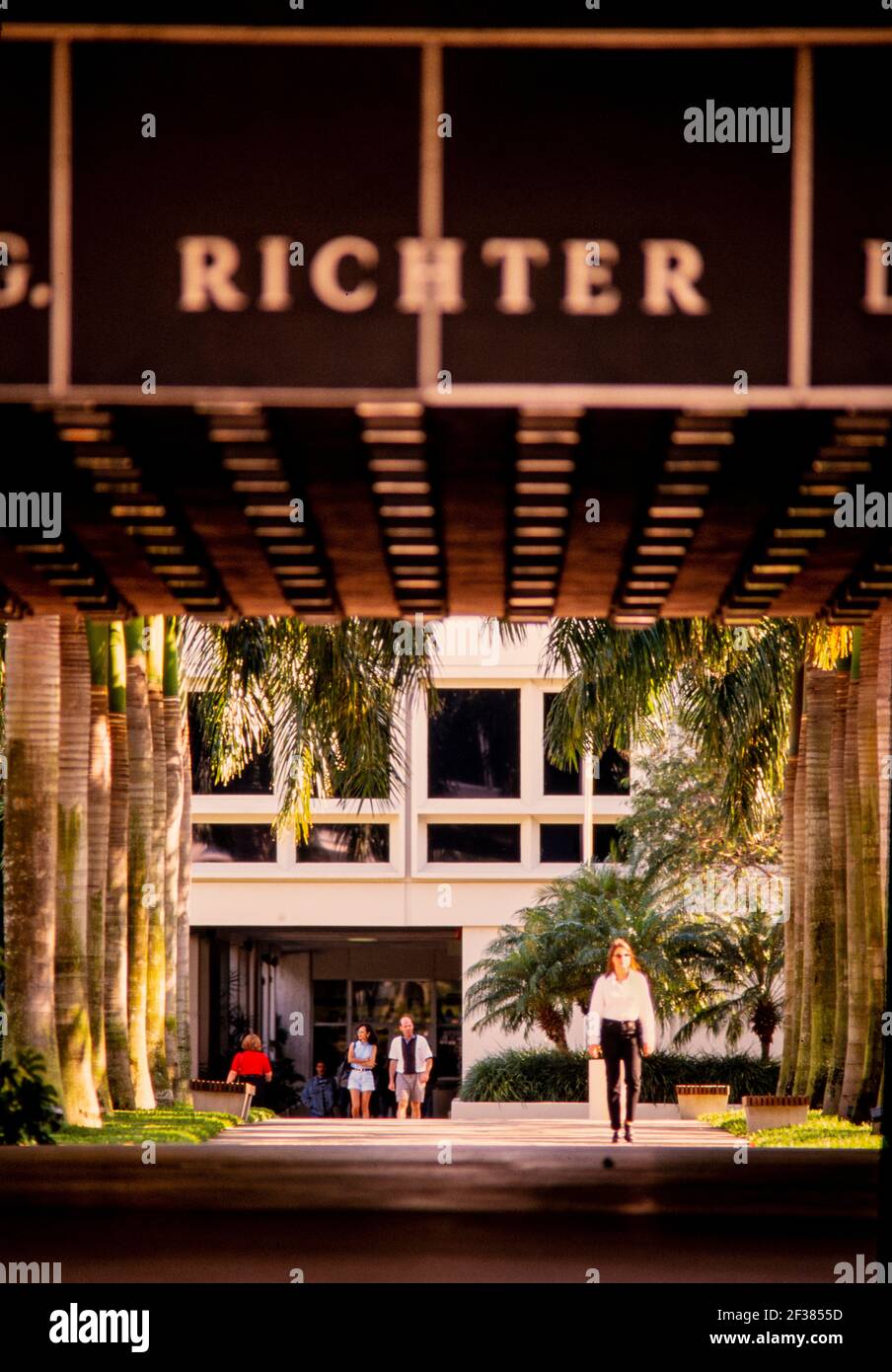 Campus e biblioteca dell'Università di Miami, Coral Gables, Florida Foto Stock