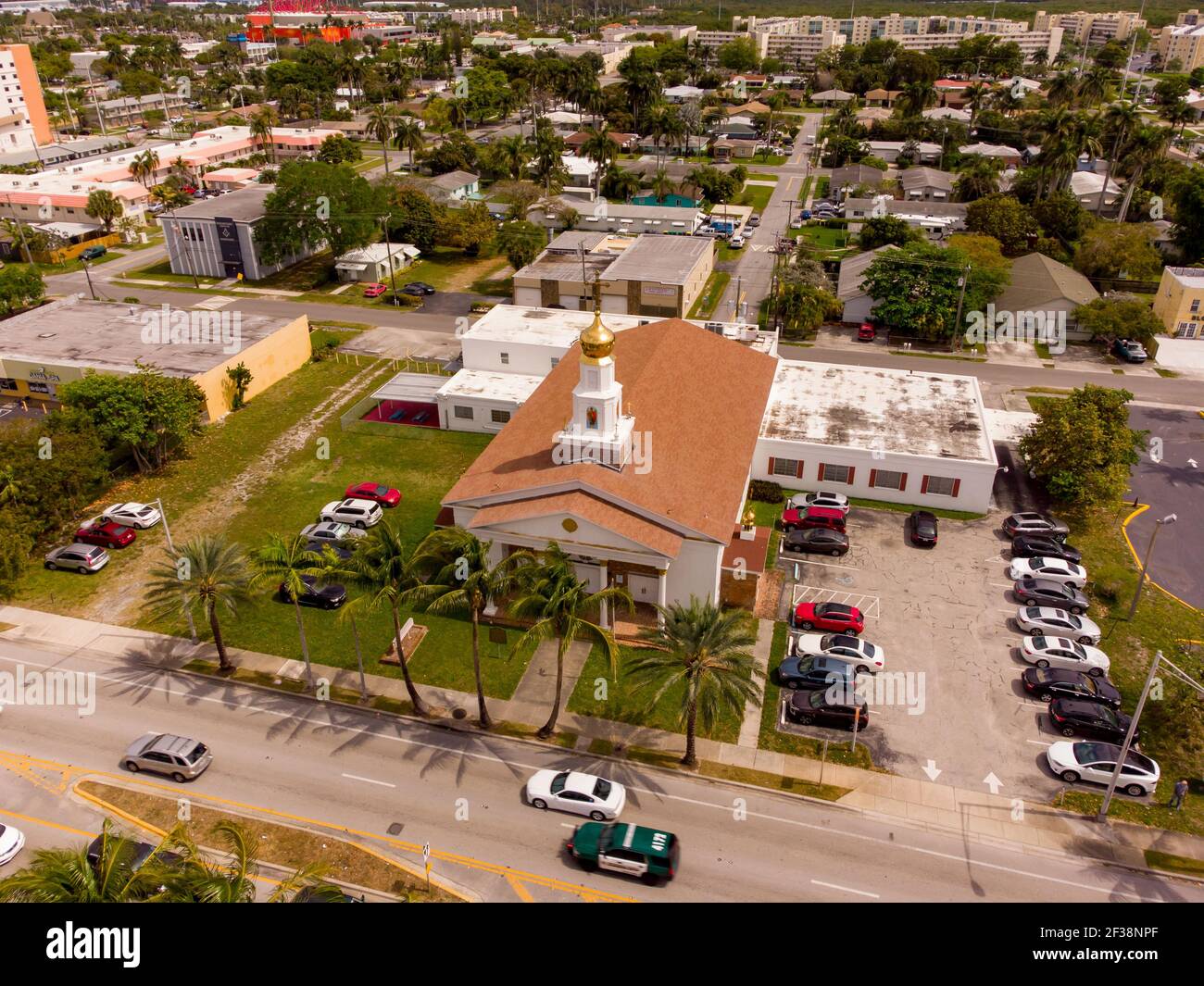 Foto aerea Russian Orthadox Church Hollywood FL USA Foto Stock
