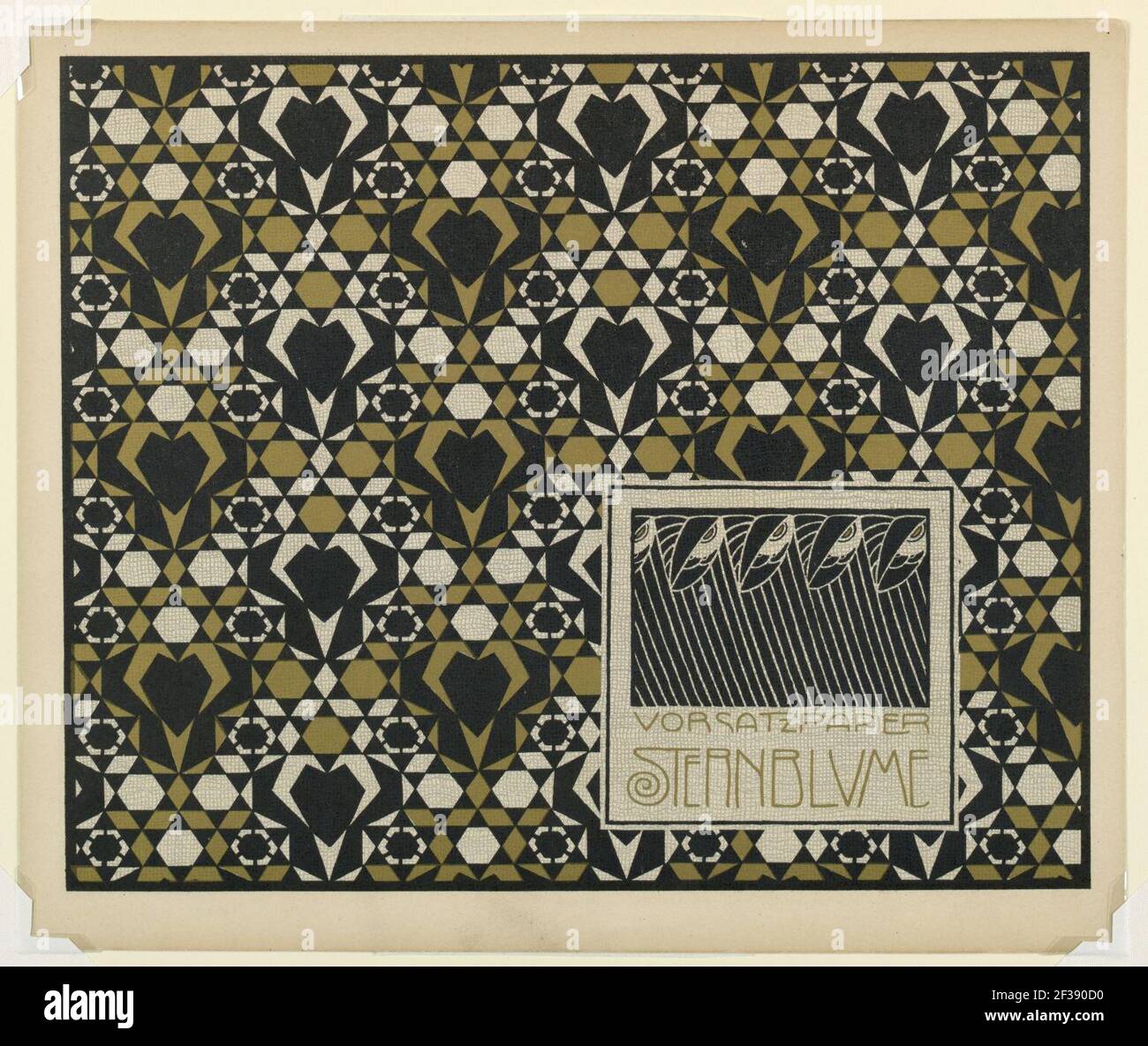 Stampa, Vorsatz Papier Sternblume (Star Flower Book End Paper), piatto 2, in Die quelle- Flächen Schmuck (la sorgente-ornamento per superfici piane), 1901 Foto Stock