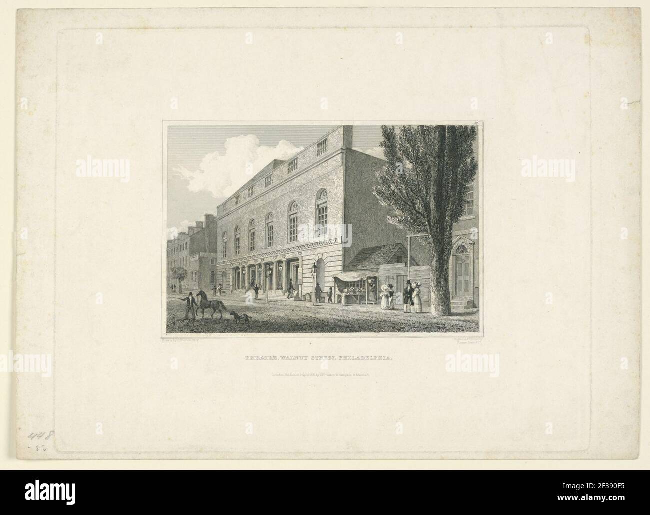 Print, Walnut Street Theatre, Philadelphia, 1831 Foto Stock