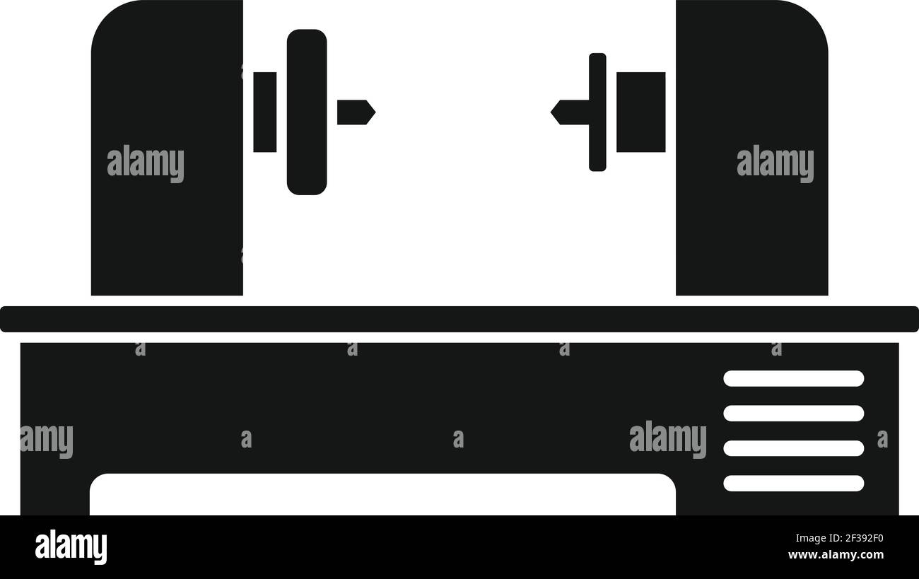 Icona del tornio automatico, stile semplice Illustrazione Vettoriale
