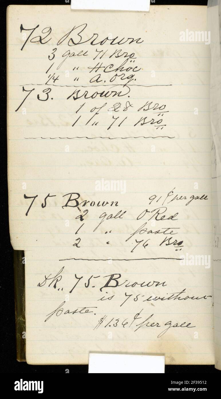 Libro di esempio della stampante, Libro dei colori 20. 1883, 1883 Foto Stock