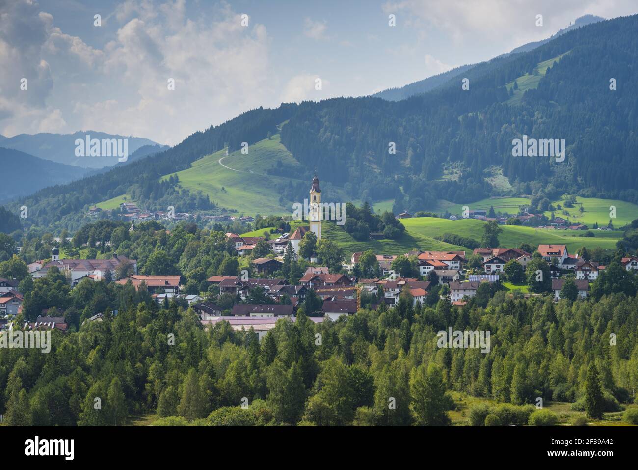 Geografia / viaggio, Germania, Baviera, chiesa parrocchiale di San Nicola in Pfronten, alta Bavari, Freedom-of-Panorama Foto Stock