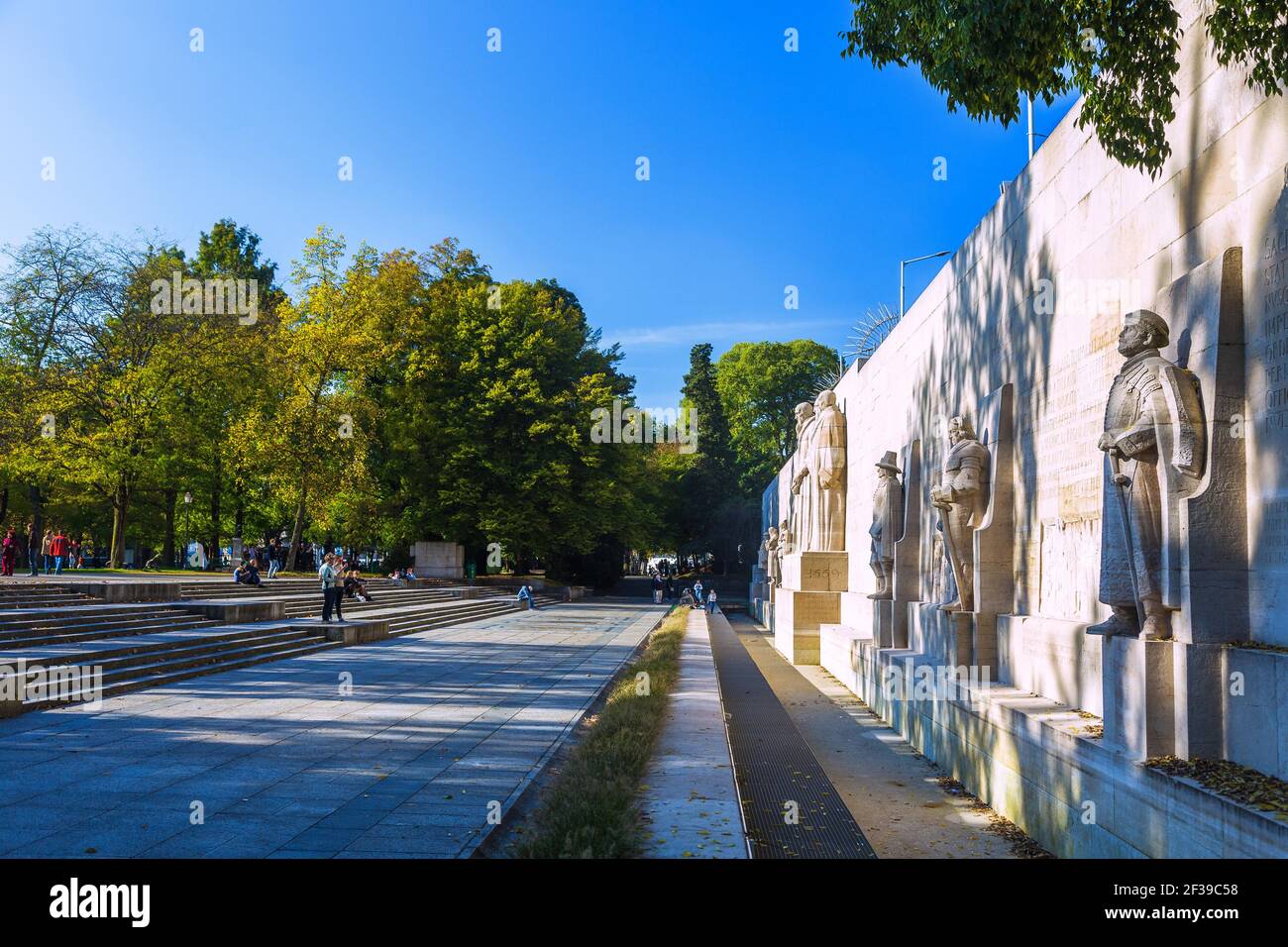 Geografia / viaggio, Svizzera, Ginevra, fango dei riformatori nel Parco del bastione, diritti aggiuntivi-liquidazione-Info-non-disponibile Foto Stock