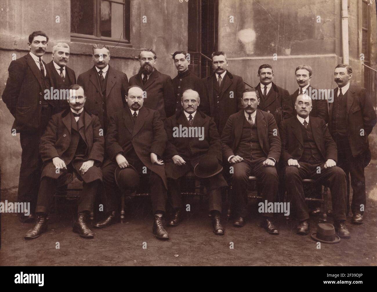 Professeurs de l'École Pratique d'industrie de Saint-Chamond, fin années 1920. Foto Stock