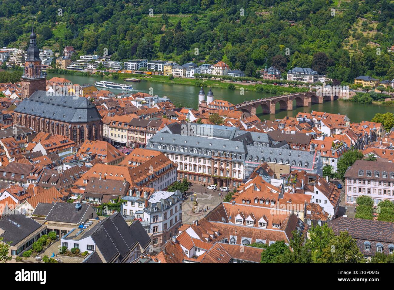 Geografia / viaggio, Germania, Baden-Wuerttemberg, Heidelberg, città vecchia con Kornmarkt, Chiesa dell'ho, diritti aggiuntivi-clearance-Info-non-disponibile Foto Stock