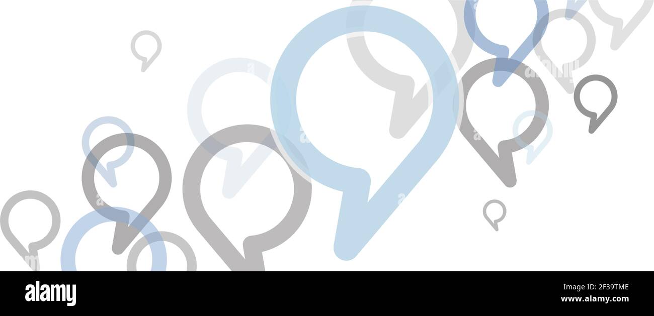 Sfondo banner vettoriale. Concetto di comunicazione, conversazione e conversazione Illustrazione Vettoriale