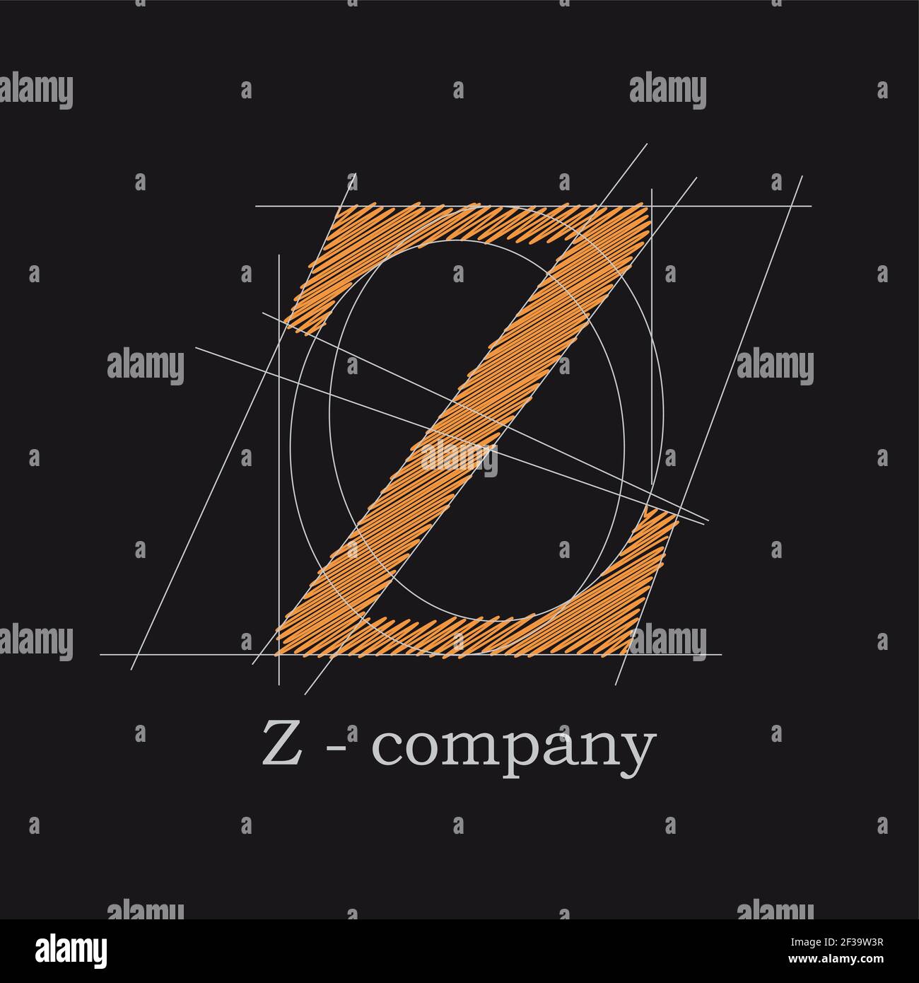 Lettera Z del disegno del logo vettoriale Illustrazione Vettoriale