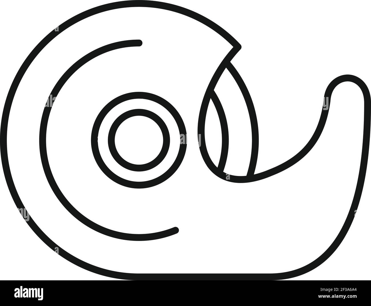 Icona del nastro dispenser, stile contorno Illustrazione Vettoriale