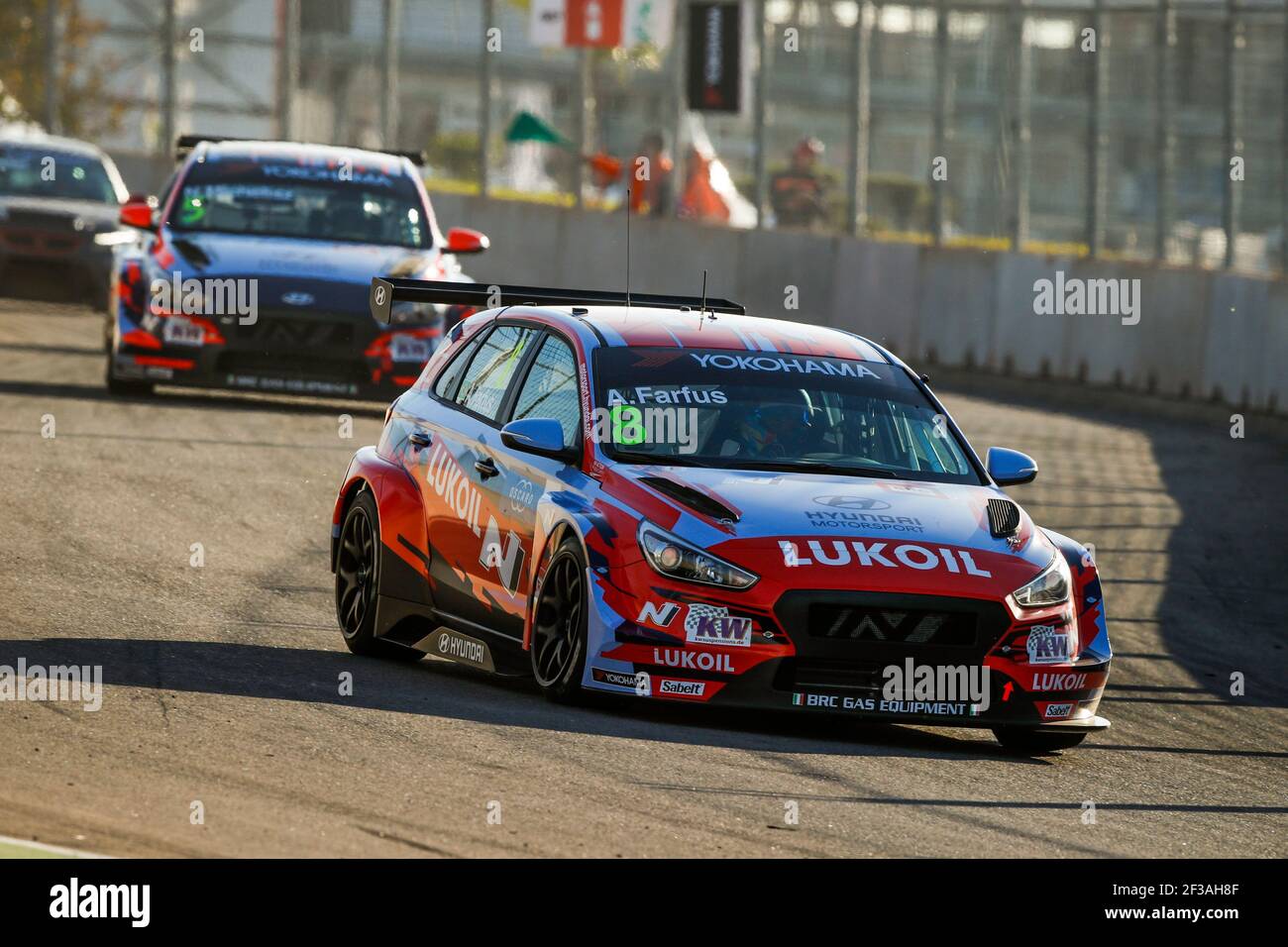 08 AUGUSTO FARFUS, (BRASILE), BRC HYUNDAI N LUKOIL RACING TEAM, HYUNDAI I30 N TCR, azione durante il 2019 FIA WTCR World Touring Car Race of Morocco a Marrakech, dal 5 al 7 aprile - Foto Florent Gooden / DPPI Foto Stock