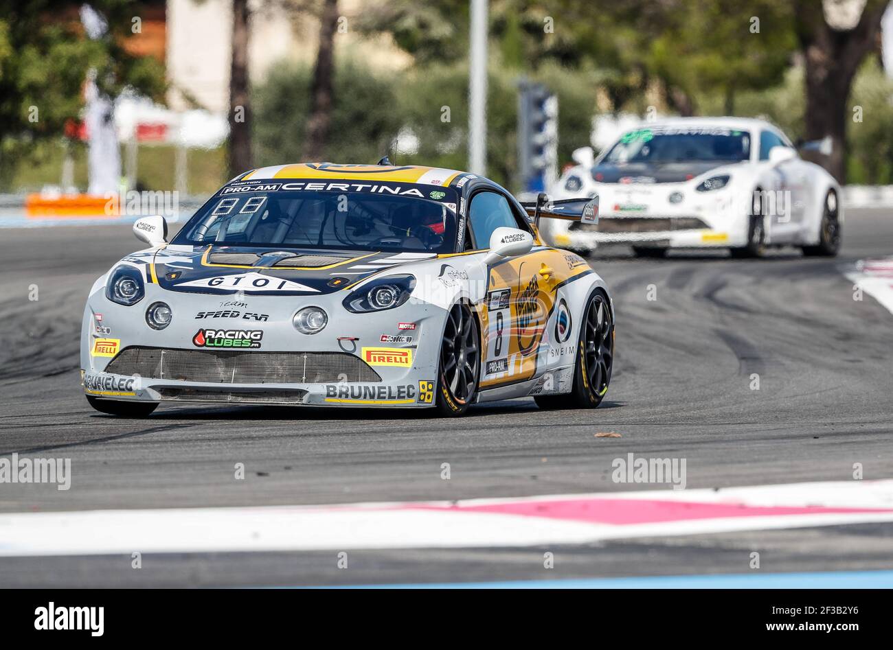 08 LARICHE Benjamin (fra), CONSANI Robert (fra), Alpine A110 team Speed Car, azione nel corso del campionato francese 2019 FFSA GT circuito, dal 11 al 13 ottobre a le castellet, Francia - Foto Marc de Mattia/DPPI Foto Stock