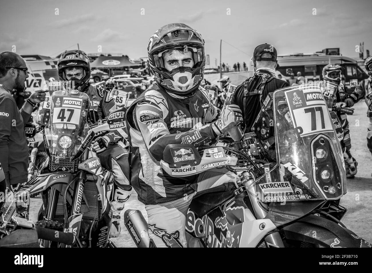 77 BENAVIDES Luciano (arg), KTM, KTM Factory Racing Team, Moto, ritratto durante la Dakar 2019, fase 1 Lima a Pisco, perù, il 7 gennaio - Foto Florent Gooden / DPPI Foto Stock