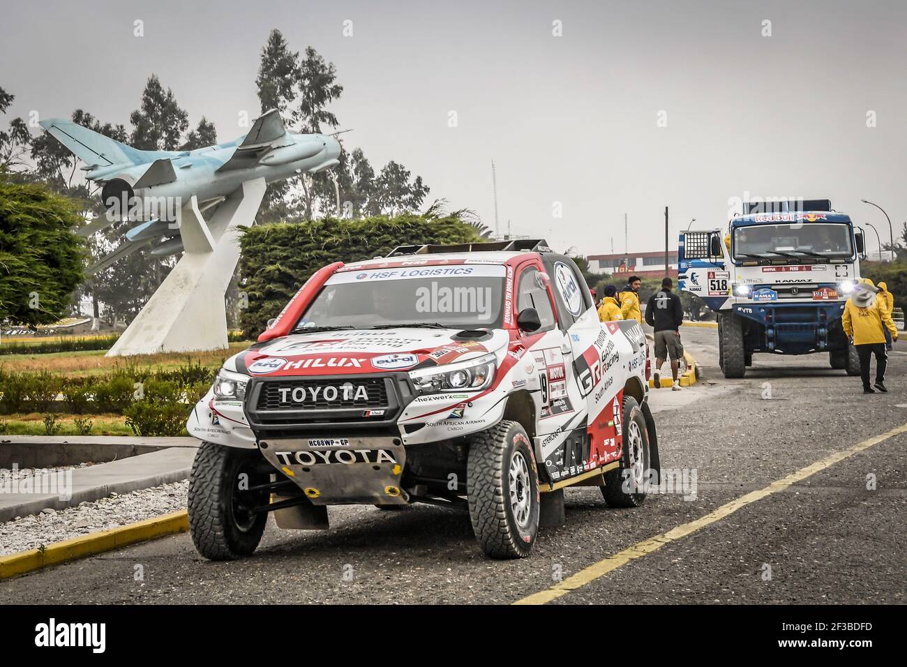 309 TEN BRINKE Bernhard (nld), PANIERI Xavier (fra), Toyota, Toyota Gazoo Racing, Gruppo T1, Classe 1, Auto, azione durante la Dakar 2019, fase 4, Arequipa - Tacna, perù, il 10 gennaio - Foto Eric Vargiolu / DPPI Foto Stock