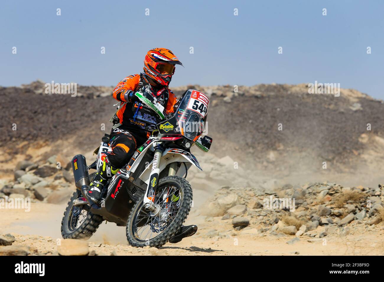 54 Pol Mirjan (nld), Husqvarna, HT Rally RAID Husqvarna Racing, Moto, Bike, azione durante lo Shakedown di Dakar 2020 intorno a Jeddah, Arabia Saudita dal 2 al 4 gennaio 2020 - Foto Francois Flamand / DPPI Foto Stock