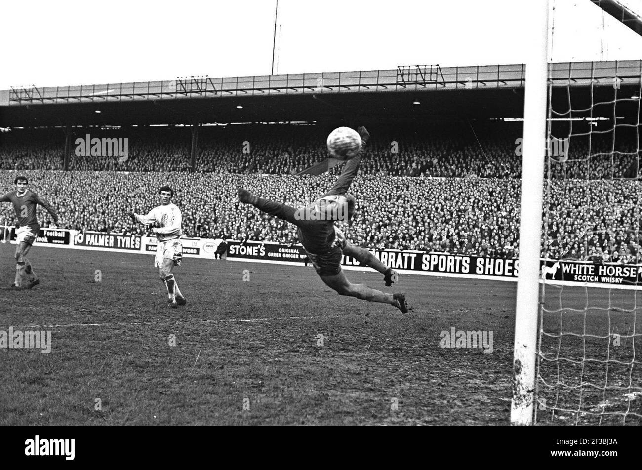 Leeds United contro Everton, novembre 1968 Foto Stock