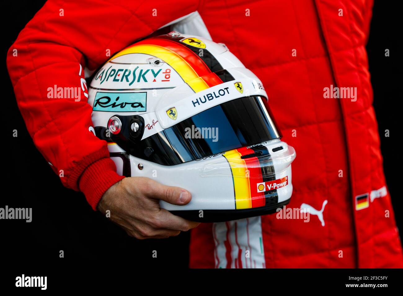 VETTEL Sebastian (ger), Scuderia Ferrari SF71H, casco durante il campionato  di Formula 1 2018 a Melbourne, Gran Premio d'Australia, dal 22 al 25 marzo  - Foto Florent Gooden/DPPI Foto stock - Alamy