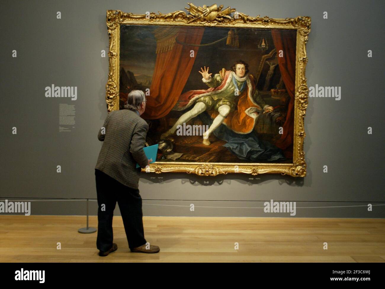 Mostra Hogarth a Tate Britain dal 7 febbraio al 29 aprile. David Garrick come Richard 111.... 1745 foto David Sandison Foto Stock