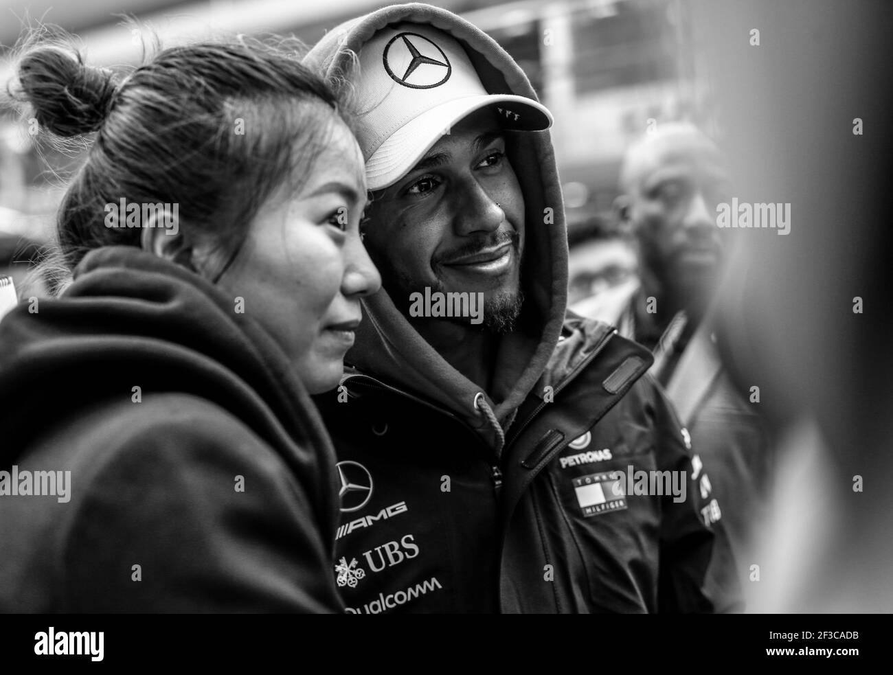 HAMILTON Lewis (gbr), Mercedes AMG F1 Petronas GP W09 Hybrid EQ Power+, ritratto durante il campionato del mondo di Formula 1 FIA 2018, Gran Premio della Cina, a Shanghai dal 12 al 15 aprile - Foto DPPI Foto Stock