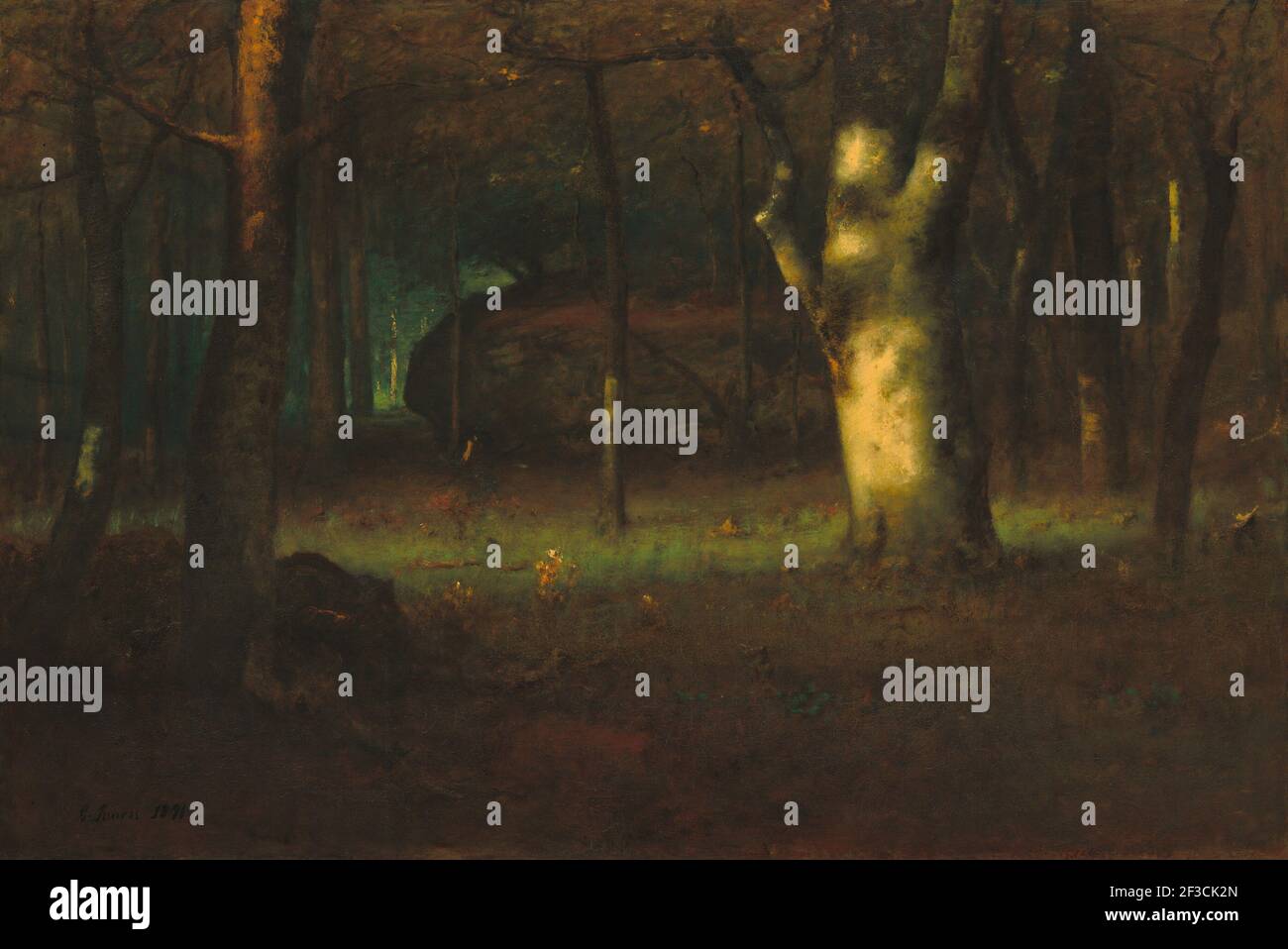 Sunset in the Woods, 1891. Foto Stock