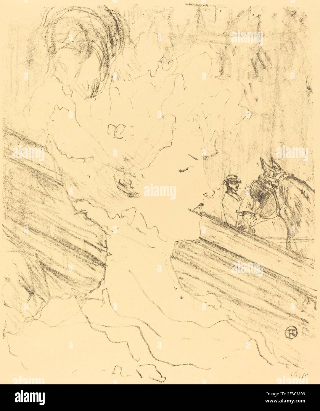 Emilienne d'Alen;1896. Ballerina francese, attrice e cortigiana che ha investito in corse di cavalli e ha perso i suoi soldi. Foto Stock