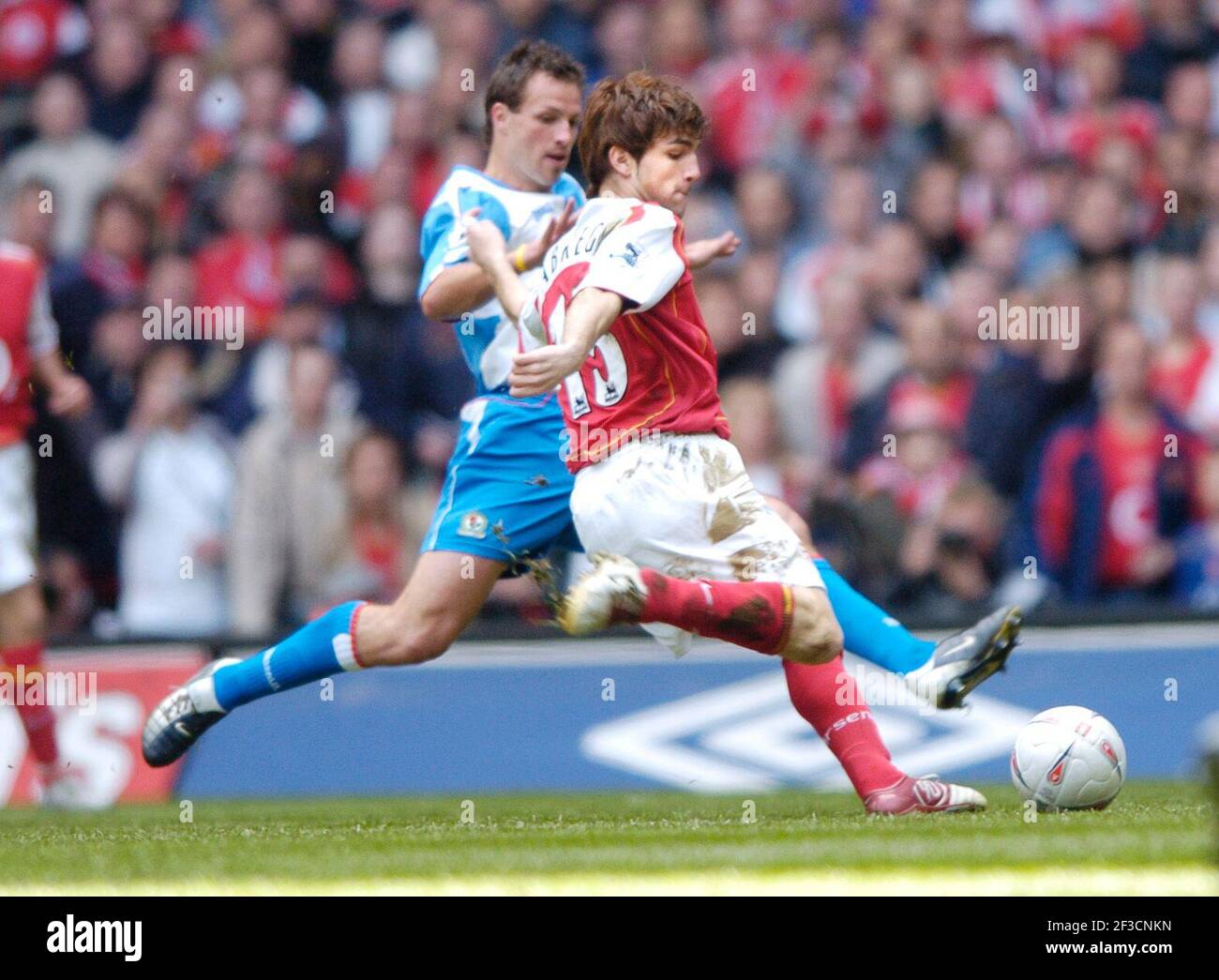 FA CUP SEMI-FINALE ARSENAL V BLACKBURN AL MILLENNIUM STADIUM CARDIFF CESC FABREGAS 16/4/2005 FOTO DAVID ASHDOWNFA COPPA Foto Stock