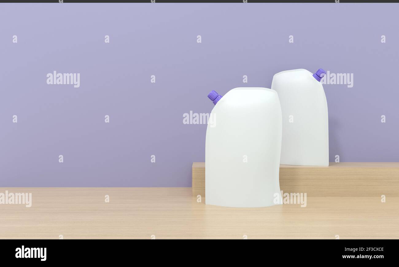 Riempimento bucato confezionamento in bianco - rendering 3D Foto Stock