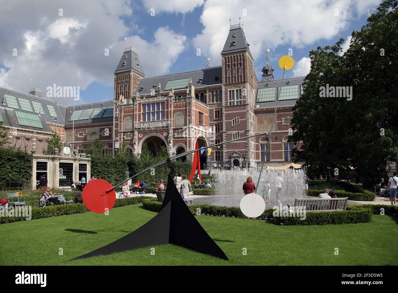 Il Rijksmuseum di Amsterdam dell'architetto olandese Pierre Cuypers Weteringschans.Amsterdam, Olanda del Nord.Rembrandt.van Gogh.Vermeer. Foto Stock