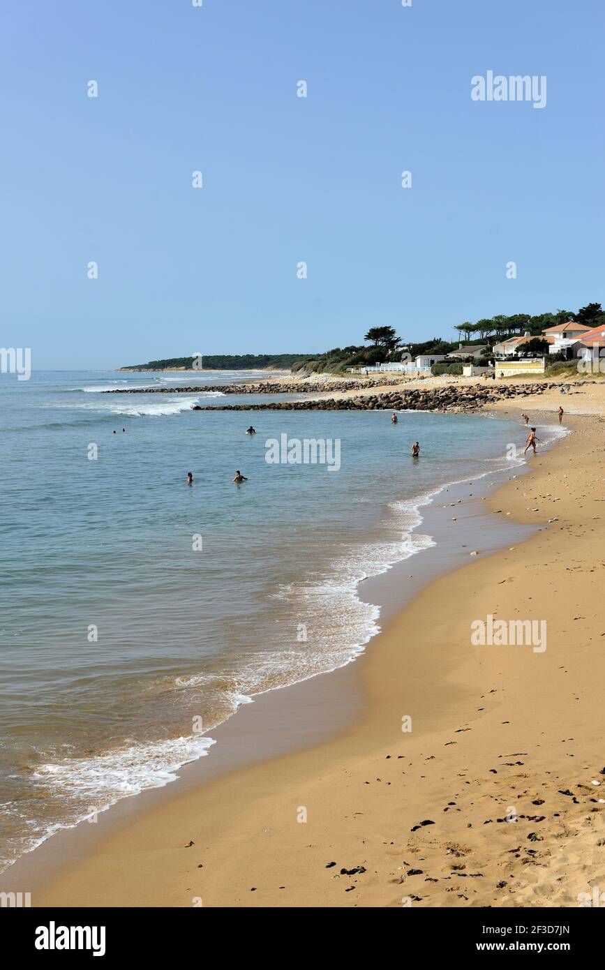 Jard-Mer (Francia centro-occidentale): Spiaggia "plage du PE du Canon" Foto Stock