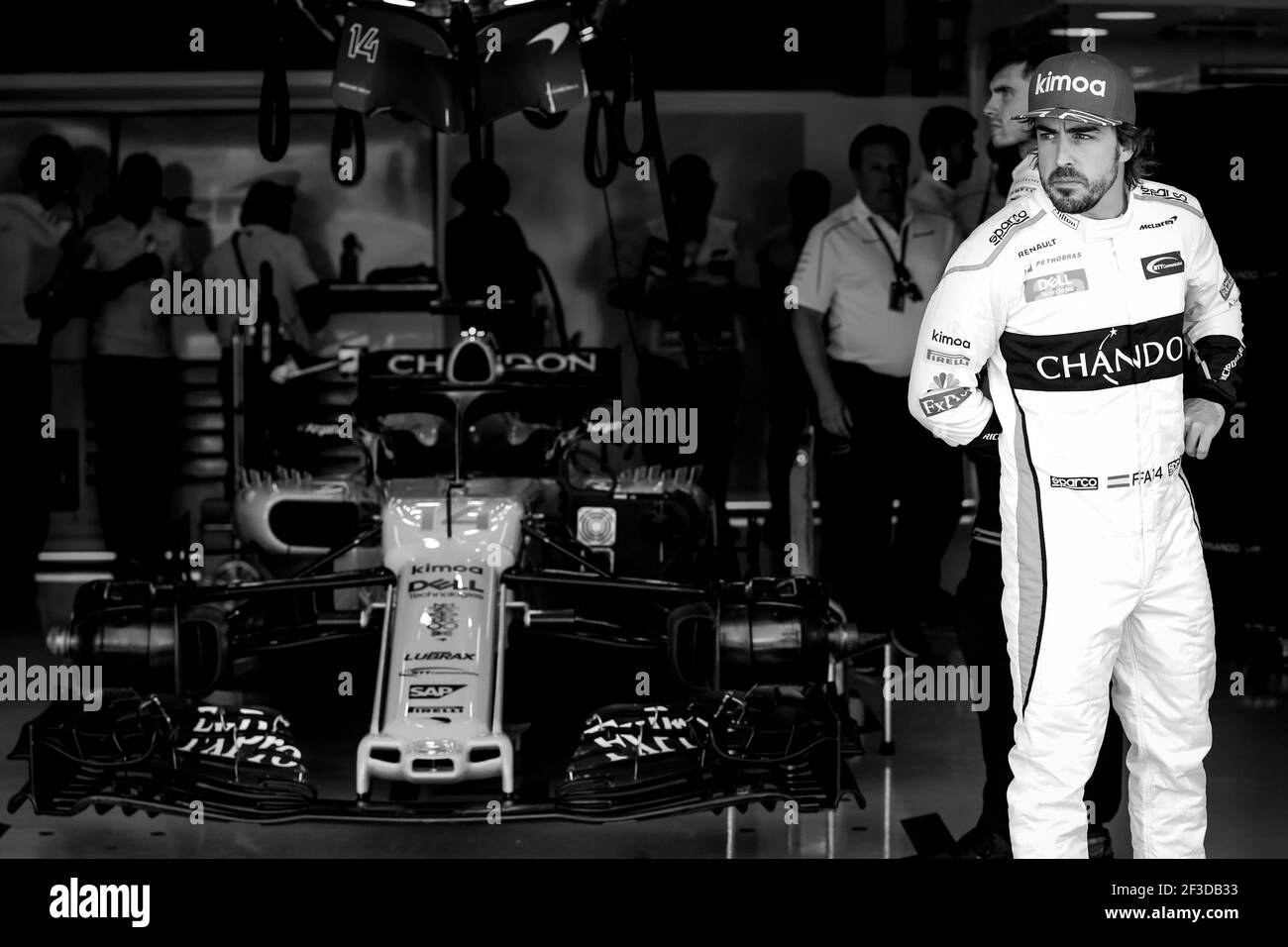 ALONSO Fernando (spa), McLaren Renault MCL33, ritratto durante il Campionato del mondo di Formula uno 2018, Gran Premio d'Inghilterra dal 5 all'8 luglio, a Silverstone, Gran Bretagna - Foto Florent Gooden / DPPI Foto Stock