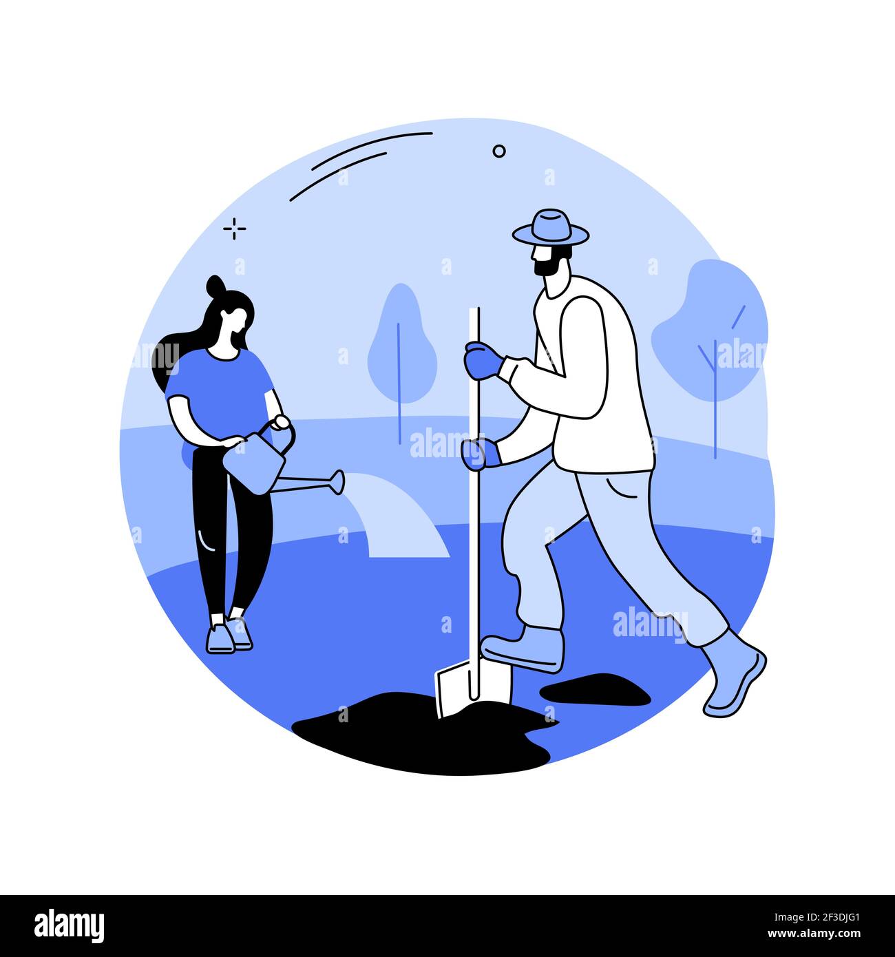 Coltivare il concetto astratto di suolo illustrazione vettoriale. Illustrazione Vettoriale