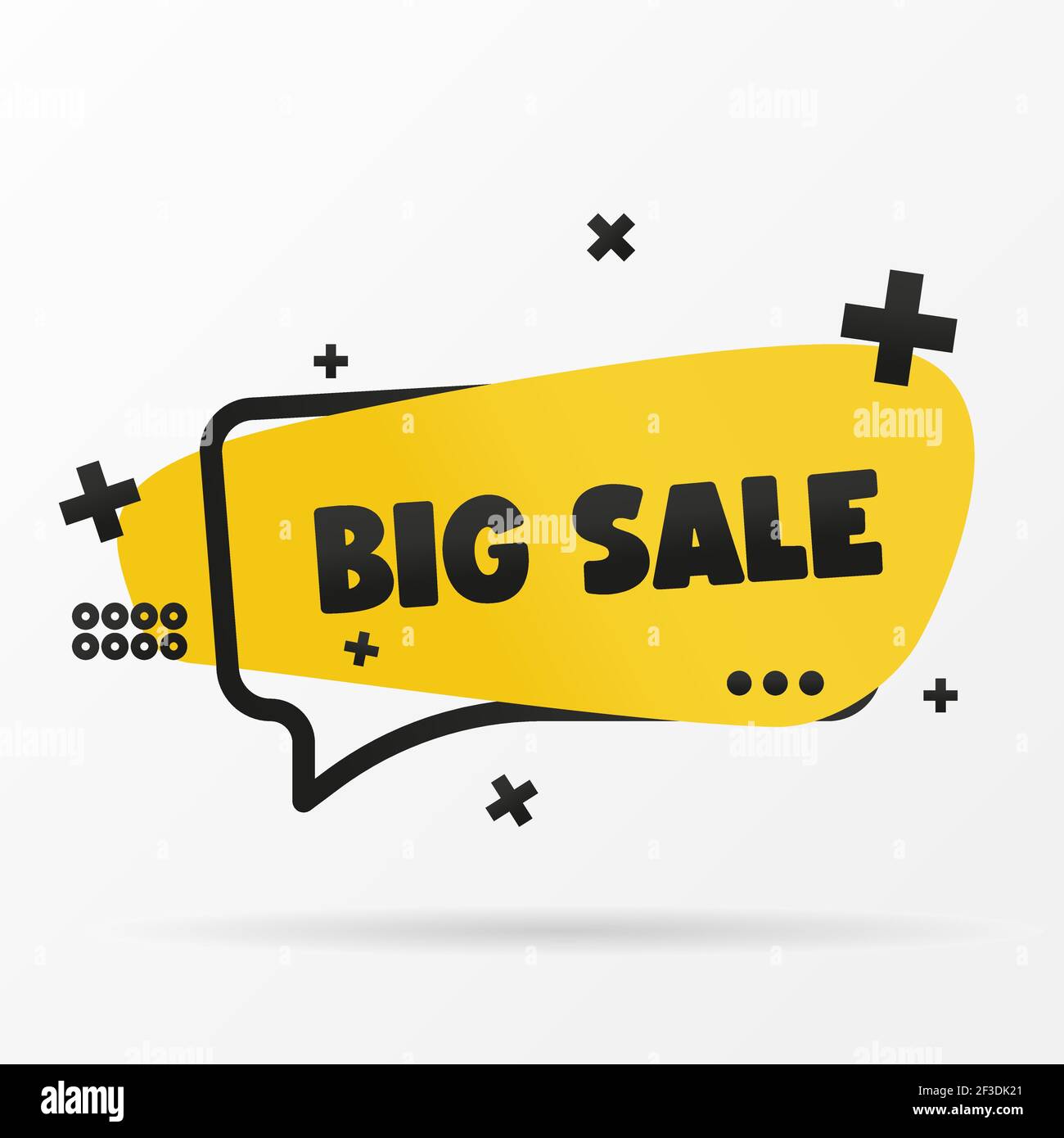 Iscrizione originale GRANDE VENDITA sul banner. Disegno vettoriale in uno stile piatto. Semplice illustrazione vettoriale clip art. Illustrazione Vettoriale