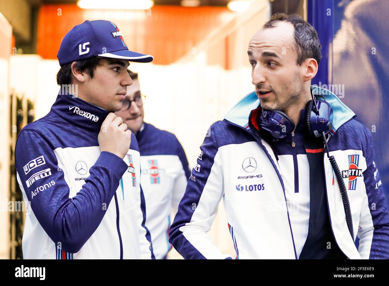 STROLL Lance (CAN), Williams F1 Mercedes FW41, KUBICA Robert (pol), Williams F1 Mercedes FW41, ritratto, durante le prove invernali di Formula 1 2018 a Barcellona, Spagna dal 26 febbraio al 01 marzo - Foto Florent Gooden/DPPI Foto Stock