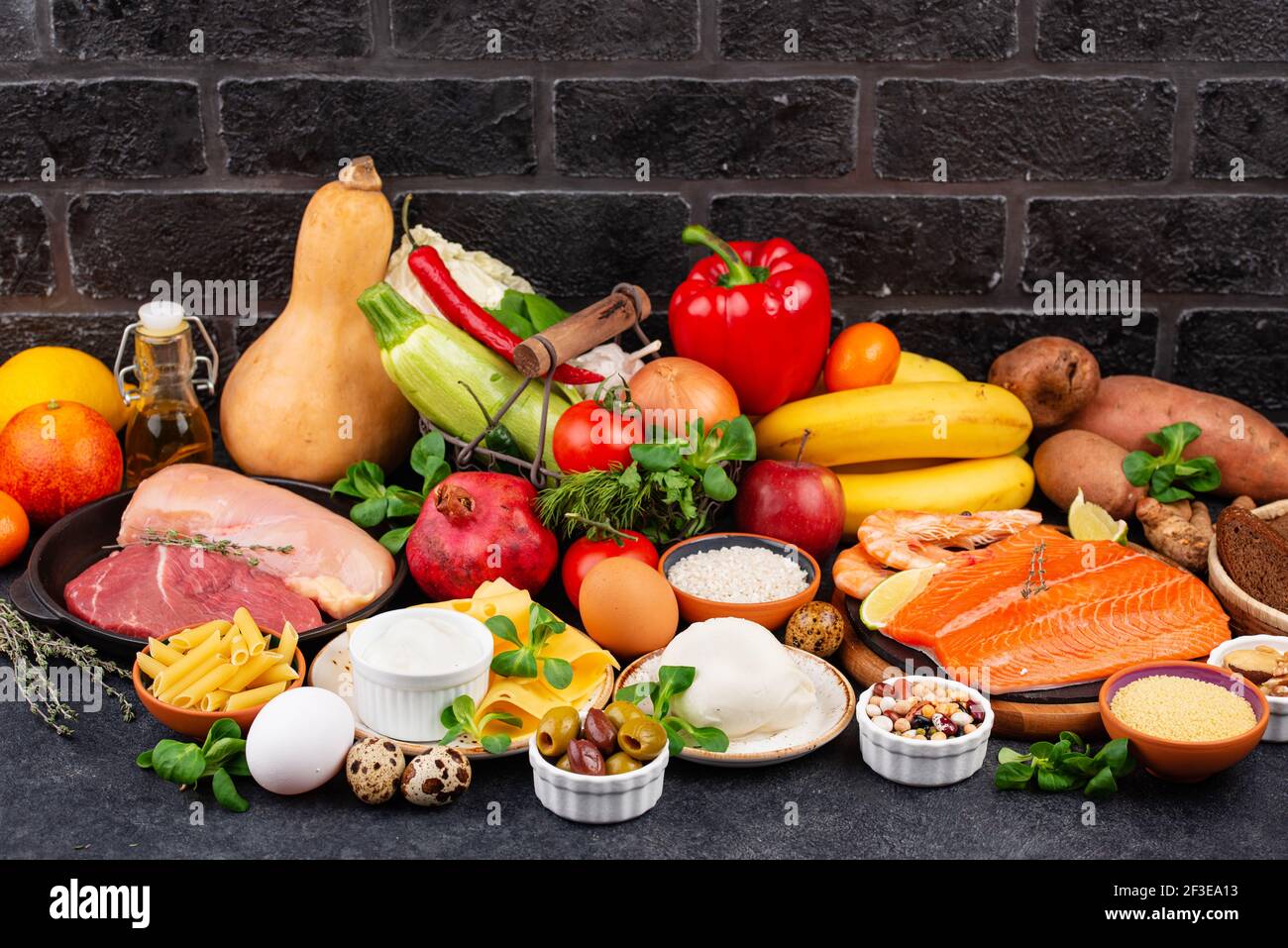 Dieta mediterranea. Cibo sano ed equilibrato Foto Stock