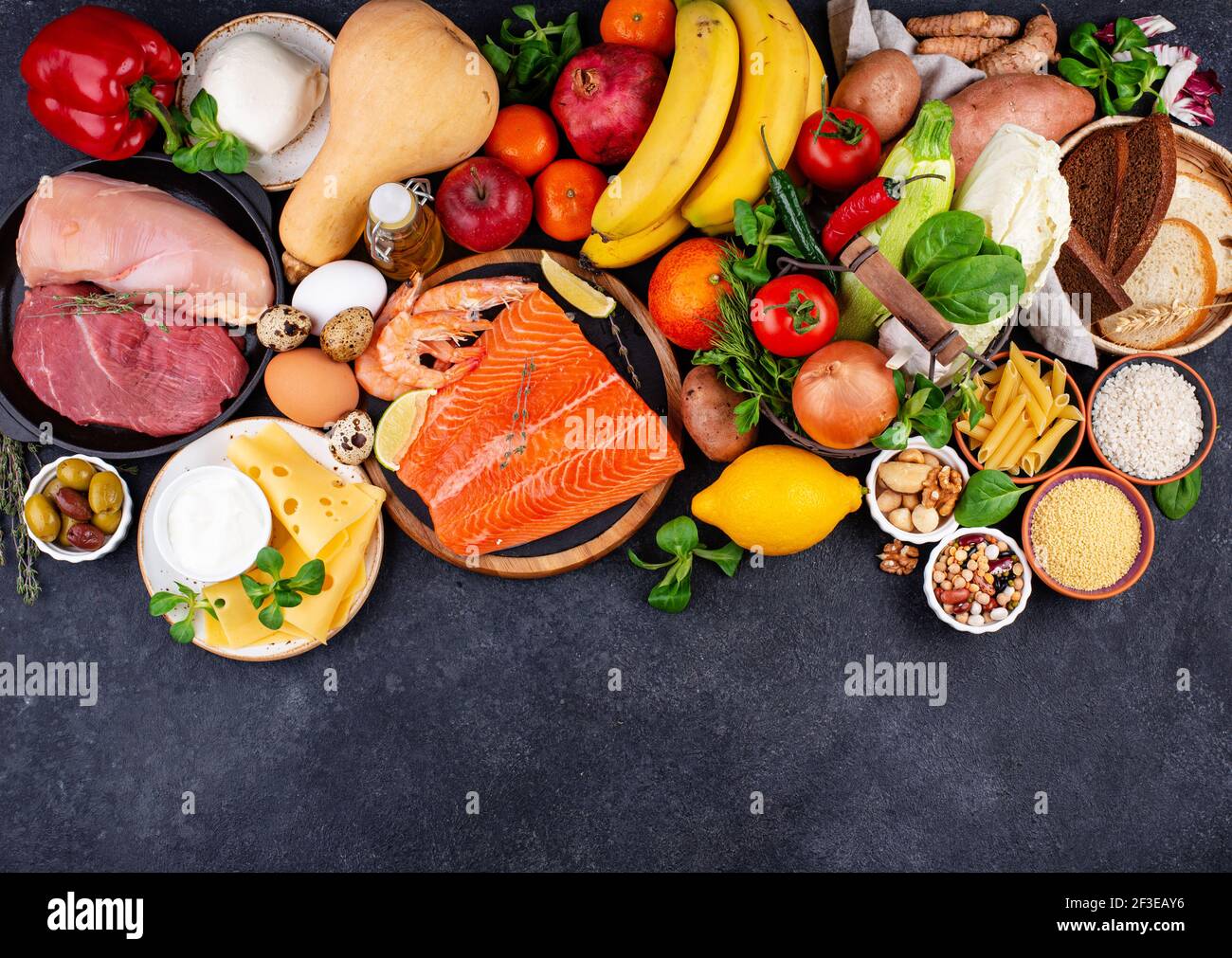 Dieta mediterranea. Cibo sano ed equilibrato Foto Stock