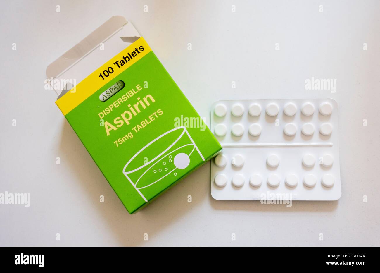 Aspirina disperdibile 75 mg Foto Stock