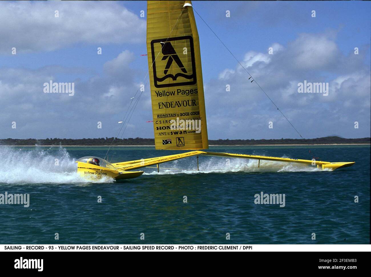 VELA - RECORD - 93 - PAGINE GIALLE ENDEAVOUR - VELOCITÀ DI VELA RECORD FOTO : FREDERIC CLEMENT / DPPI Foto Stock