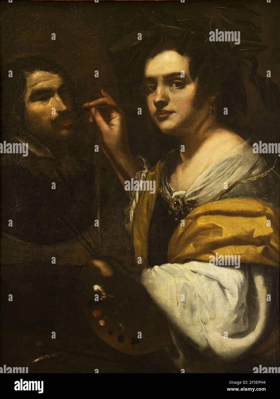 Autoritratto, 1637. Trovato nella collezione della Galleria Nazionale d'Arte Antica di Roma. Foto Stock