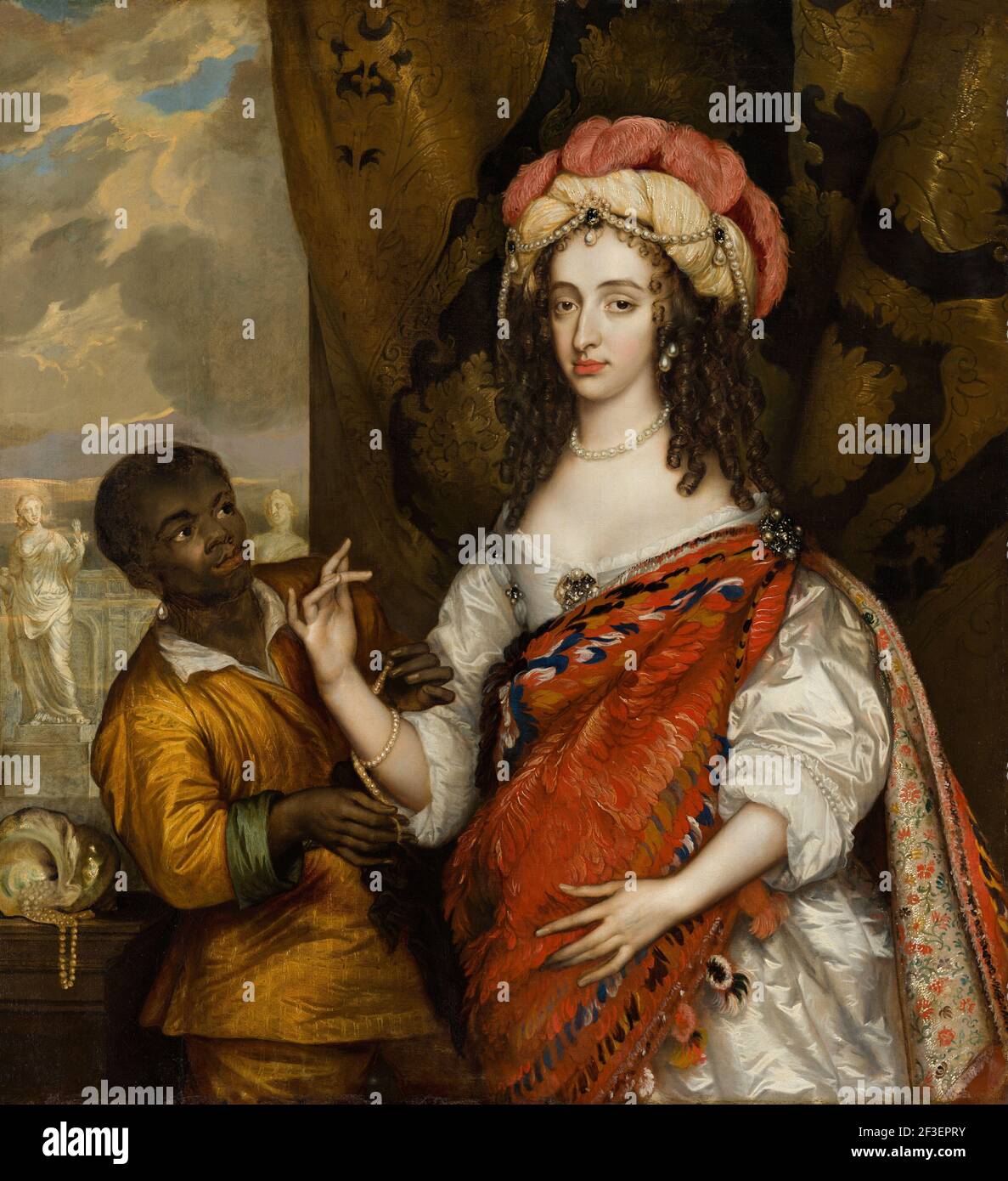 Ritratto di Maria Stuart, Principessa d'Orange (1631-1660), ca. 1664. Trovato nella collezione del Mauritshuis, l'Aia. Foto Stock