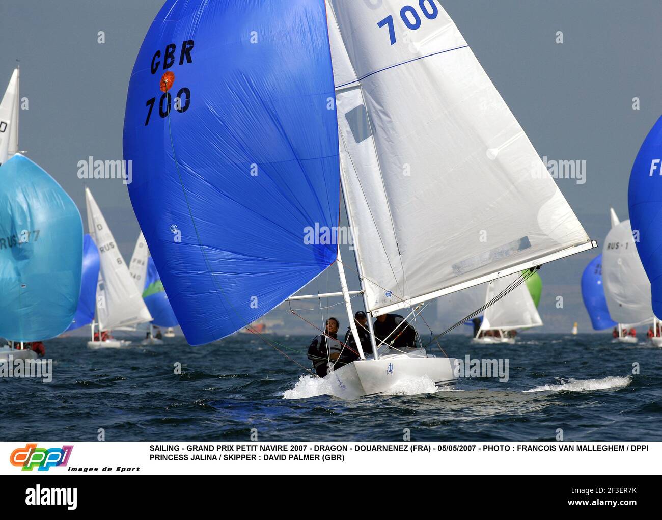 VELA - GRAN PREMIO PETIT NAVIRE 2007 - DRAGO - DOUARNENEZ (FRA) - 05/05/2007 - FOTO : FRANCOIS VAN MALLEGHEM / DPPI PRINCIPESSA JALINA / SKIPPER : DAVID PALMER (GBR) Foto Stock