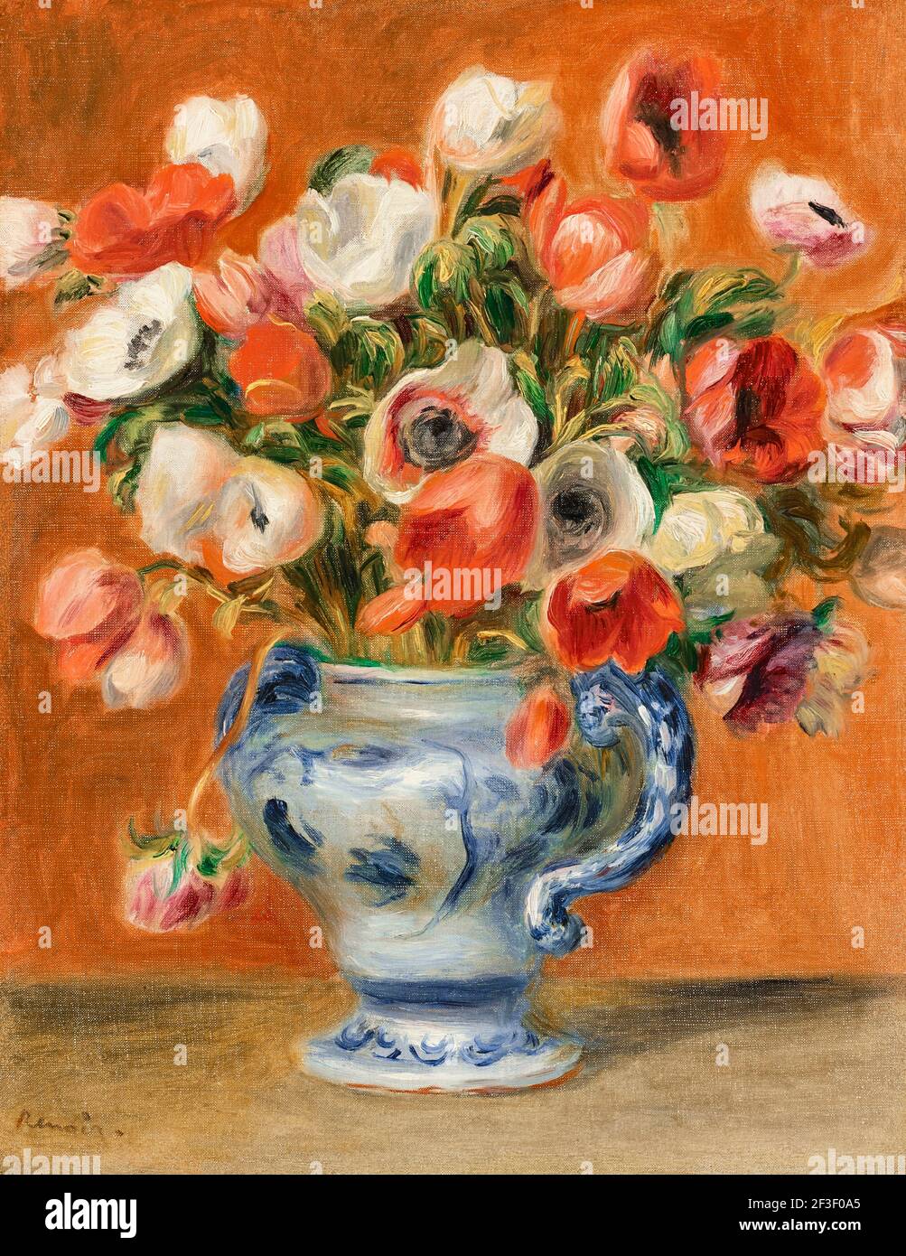 Vaso di anemoni, 1890. Collezione privata. Foto Stock