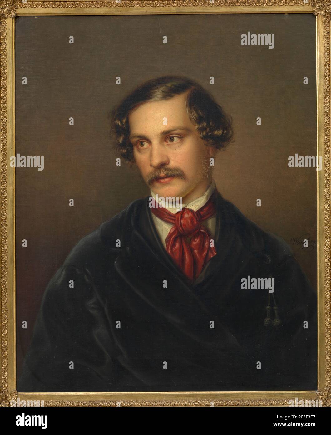 Ritratto del drammaturgo e compositore Alexander Baumann (1814-1857), ca. 1845. Trovato nella collezione del Museo di Vienna. Foto Stock