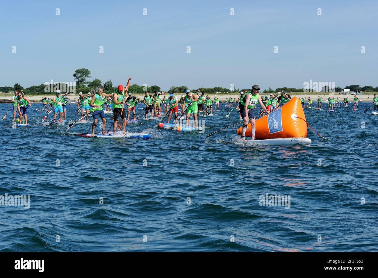 Inizia i raiders a lunga distanza durante il Morbihan paddle Trophy Ouest France 2018, inizia a Port Navalo, il 23-24 giugno 2018 - Foto François Van Melleghem / DPPI Foto Stock