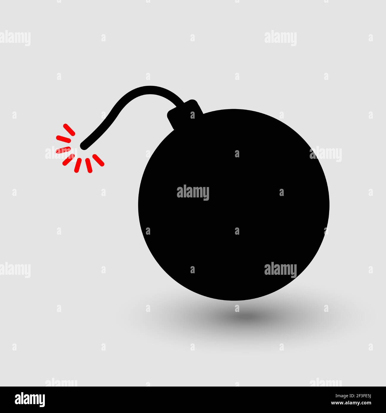 Icona bomba immagine vettoriale isolata su sfondo bianco. Simbolo braccio. Illustrazione Vettoriale