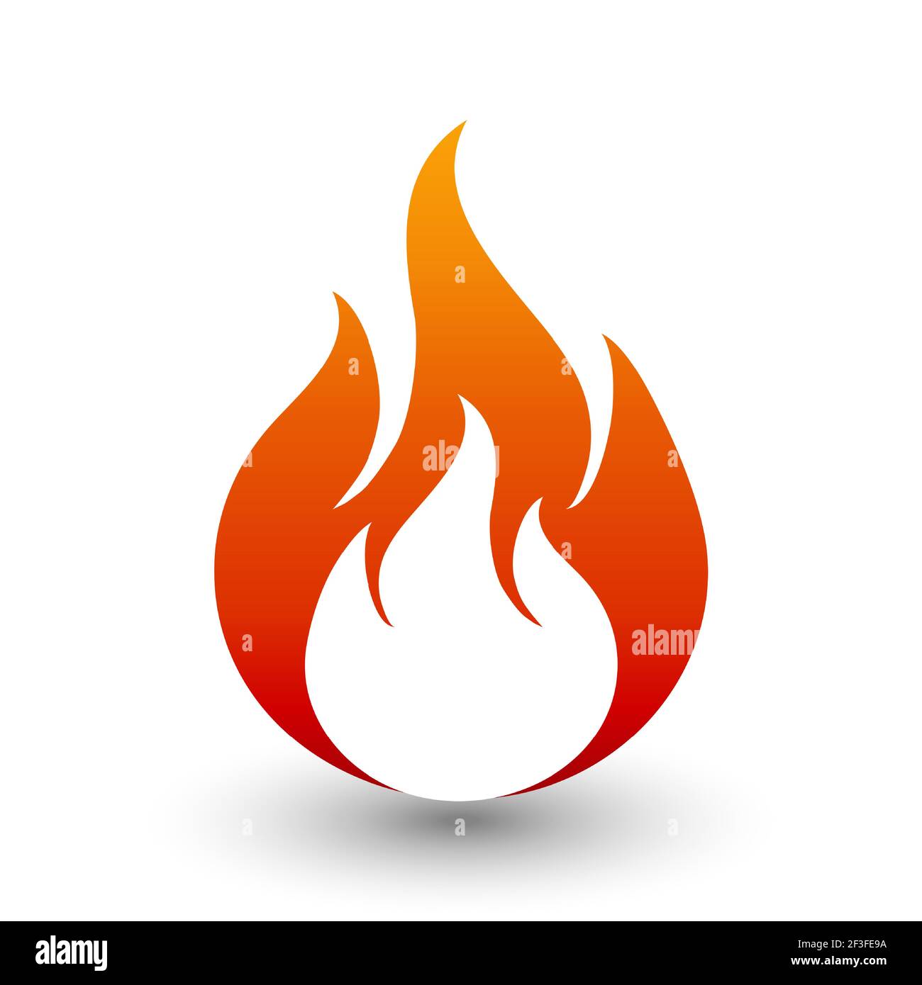 Fiamme. Simboli antincendio. Illustrazione vettoriale. Illustrazione Vettoriale