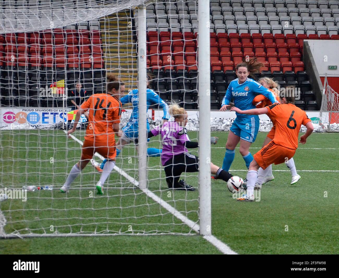 North Lanarkshire, Scotland, UK.25th gennaio 2015: Un amichevole tra Glasgow City e Sunderland. Foto Stock