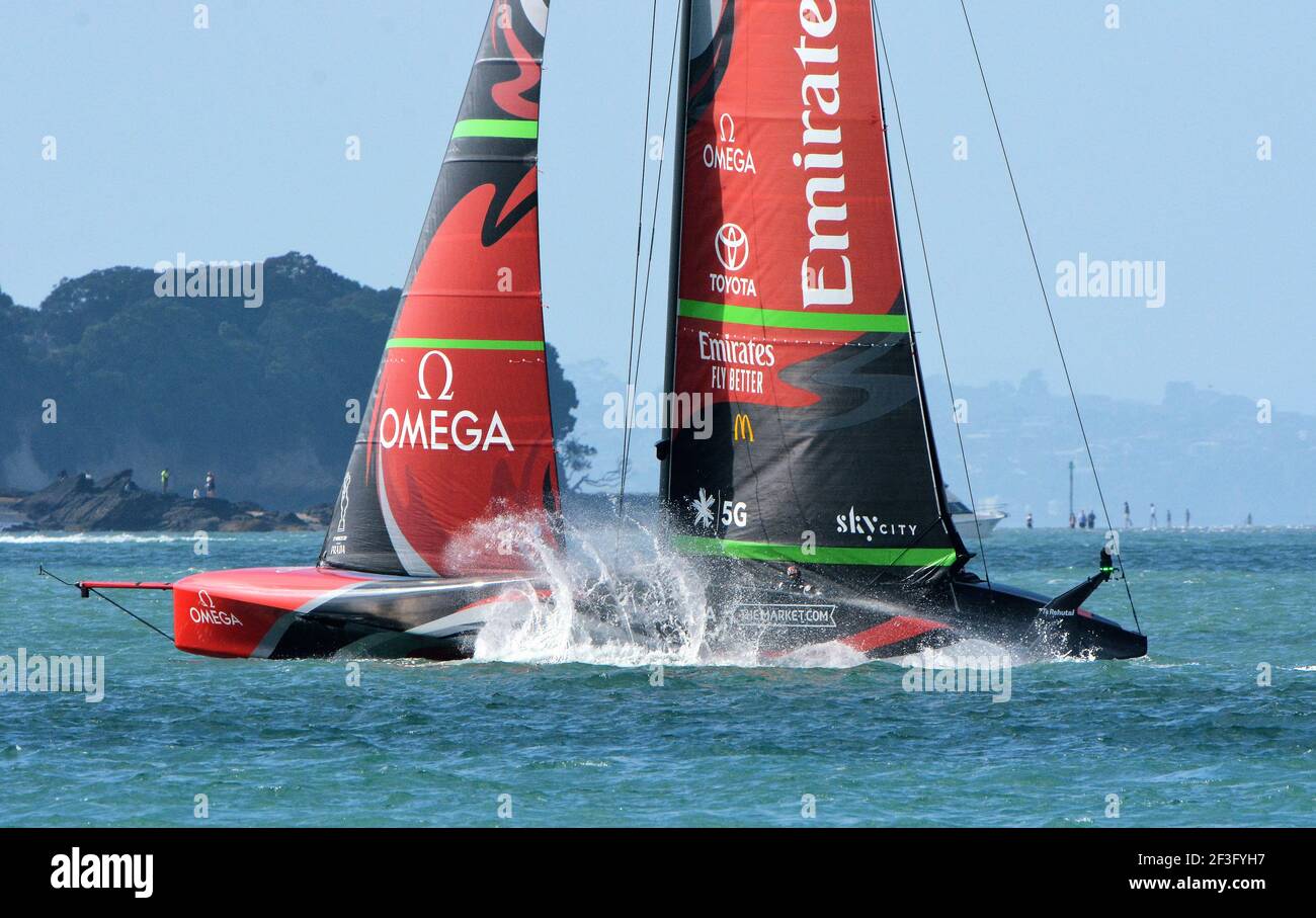 Emirates Team Nuova Zelanda North Head Auckland Americas Cup Prada Tazza Foto Stock