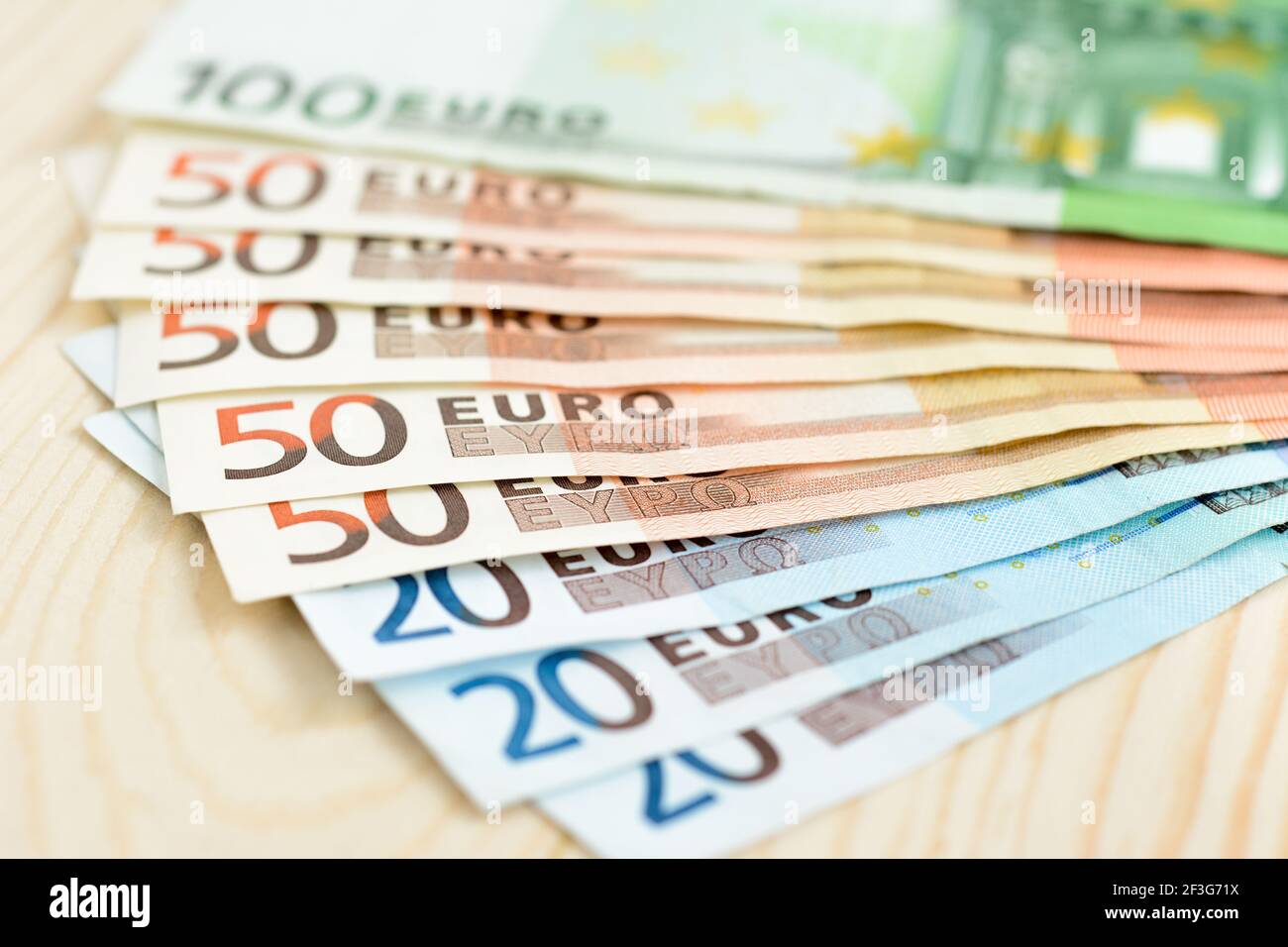 Denaro, banconote in euro (EUR) Foto Stock